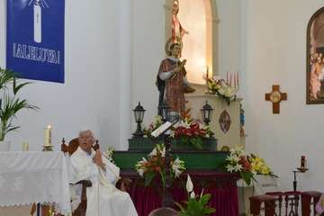 Misa y procesión religiosa en el El Calero de Telde (Foto Francisco Javier Santana)
